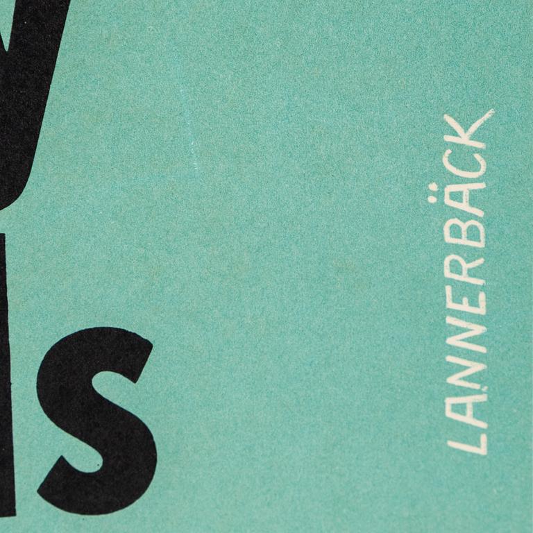 ALF LANNERBÄCK, a vintage Scandinavian Airlines System poster, Wilhelmbolagen AB/Allkopia, circa 1960.