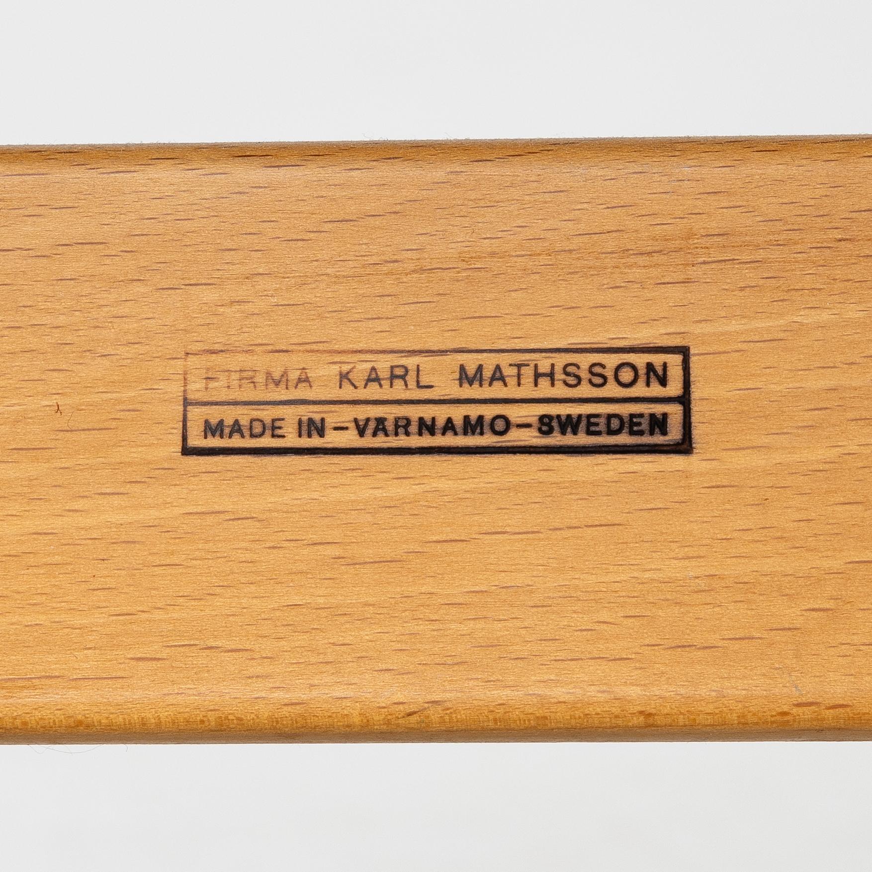 Bruno Mathsson, a 'Pernilla' armchair with ottoman, Firma Karl Mathsson, Värnamo.