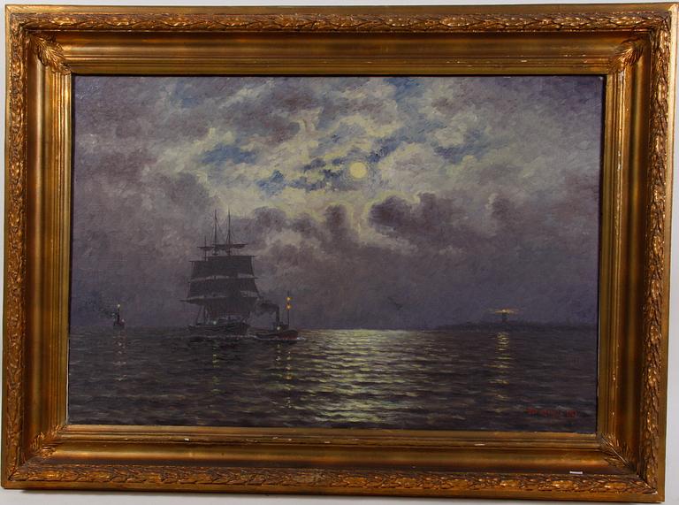 LINDBERG, OTTO. Olja på duk, sign o dat, 1918.