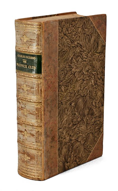 BOK, "The Pickwick Papers" av Charles Dickens, Chapman and Hall, första upplagan London 1837.