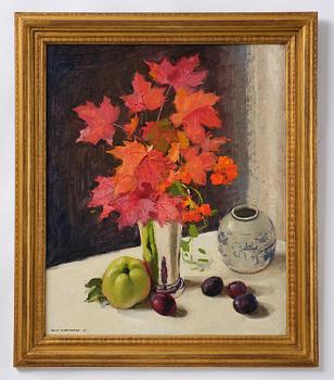 Olle Hjortzberg, Still Life with Maple Leaves.