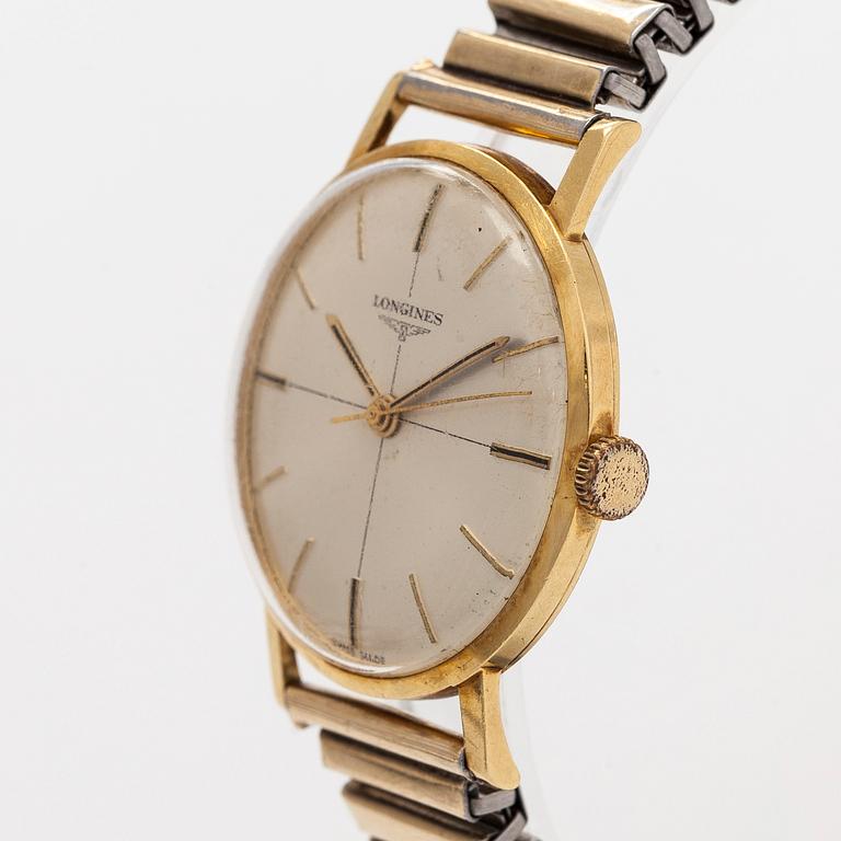 Longines, armbandsur, 34 mm, 18K, manuell, ca 1968.