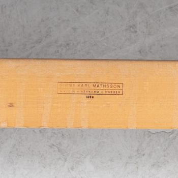 Bruno Mathsson, an armchair, "Eva", Firma Karl Mathsson, Värnamo, 1973.