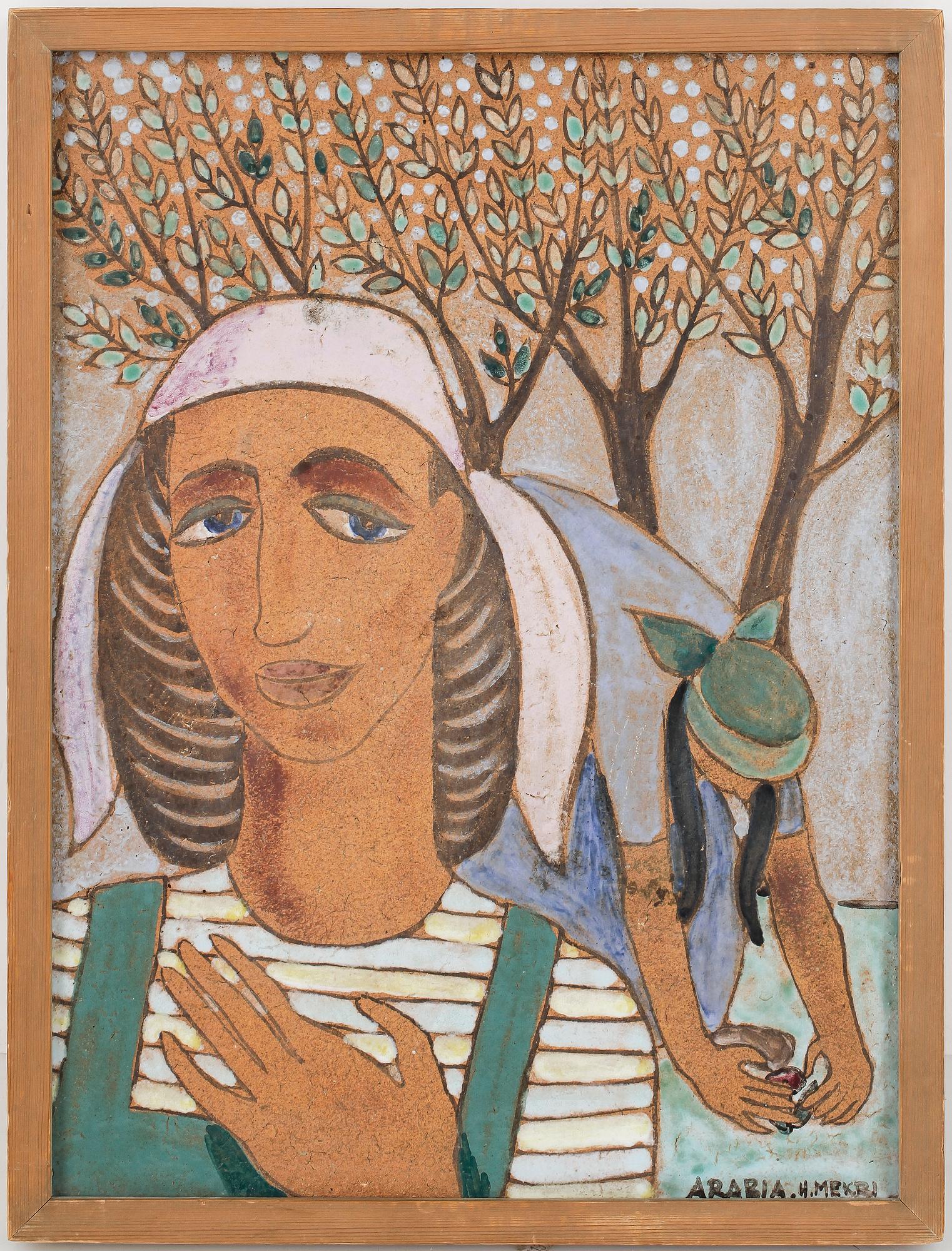 KERAMIKTAVLA, Signeard Hilkka Mekri, Arabia.