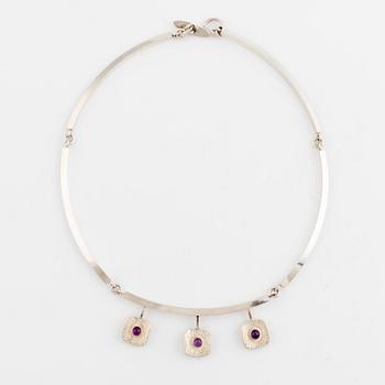 Arvo Saarela, silver and cabocon cut amethyst necklace.