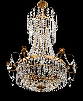 LJUSKRONA, empirestil, 1900-talets första hälft. Höjd 87 cm.