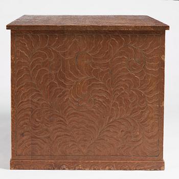 Otto Wretling, tillskrivet, skrivbord, "partner's desk", med två stolar, tidigt 1900-tal, jugend.