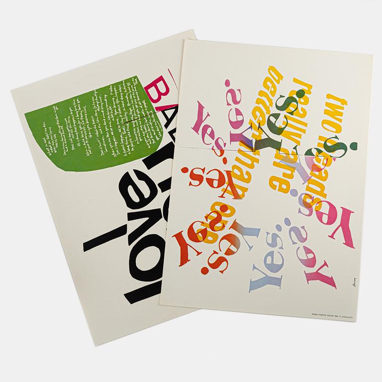 Sister Mary Corita Kent, book and posters published in 1968.