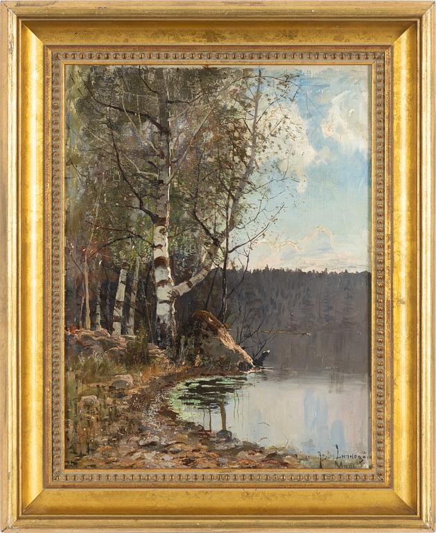 Justus Lundegård, oil on canvas, signed Justus Lundegård, München.