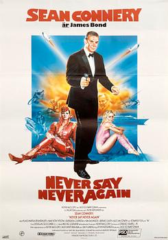 Film poster James Bond "Never Say Never Again" 1983.