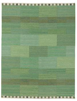 547. Marianne Richter, A CARPET. "Muren, grön". Flat weave. 255,5 x 198 cm. Signed AB MMF MR.