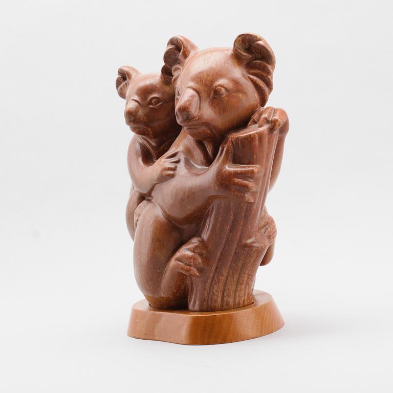 FIGUR, stengods, Gunnar Nylund, Rörstrand, monogramsignerad och numrerad 52/100, 1900-talets andra hälft.