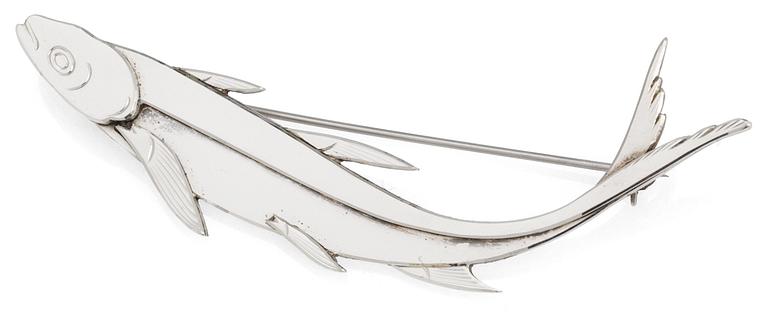 WIWEN NILSSON Brosch, Lund 1954, sterling.