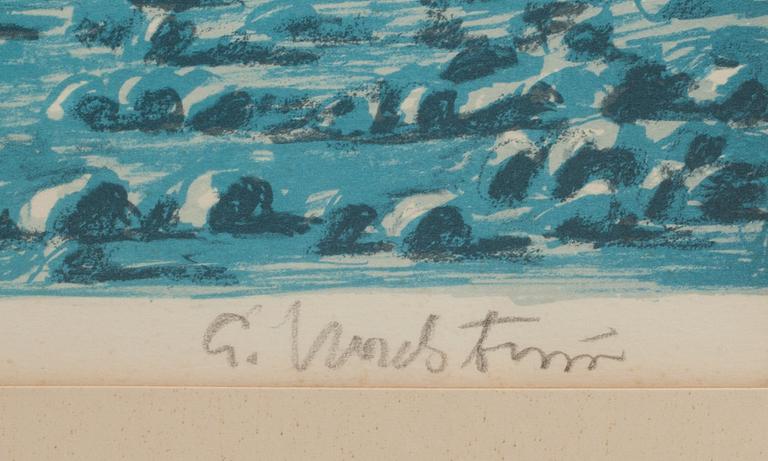 GERHARD NORDSTRÖM, litografi. Signerad, provtryck.