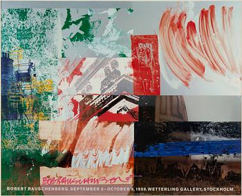 ROBERT RAUSCHENBERG, poster, signed.