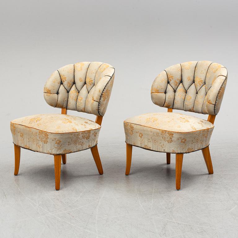 A pair of easy chairs 'Gamla Berlin' by Carl Malmsten.