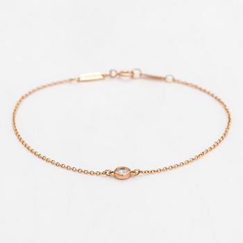 Tiffany & Co, Elsa Peretti, armband, "Diamonds by the Yard", 18K roséguld med en diamant ca 0.05 ct.
