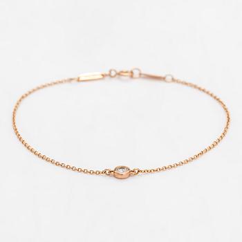 Tiffany & Co, Elsa Peretti, armband, "Diamonds by the Yard", 18K roséguld med en diamant ca 0.05 ct.