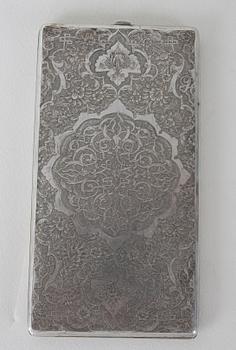 CIGARETTETUI, silver, Thailand.