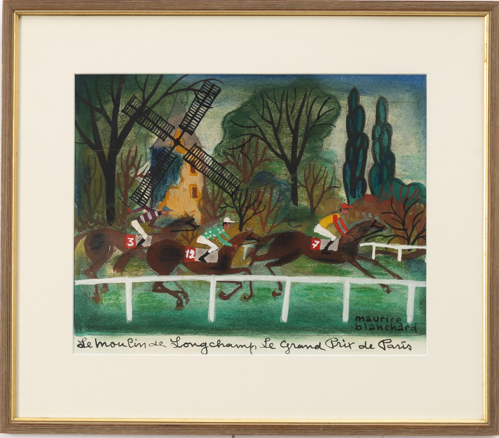 Maurice Blanchard, "Le moulin de Longchamps de Grand Prix de Paris".