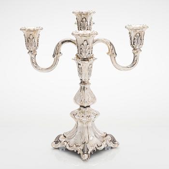 Kandelaber, silver, Auran Kultaseppä Oy, Åbo 1975-76.