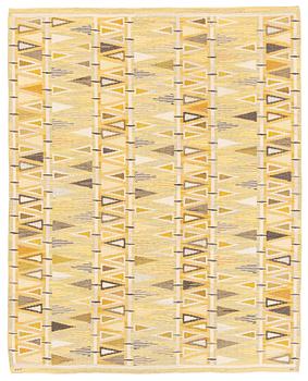 Ingrid Dessau, a carpet, 'Pilevall, gul', flat weave, c 225 x 180 cm signed KLH ID.