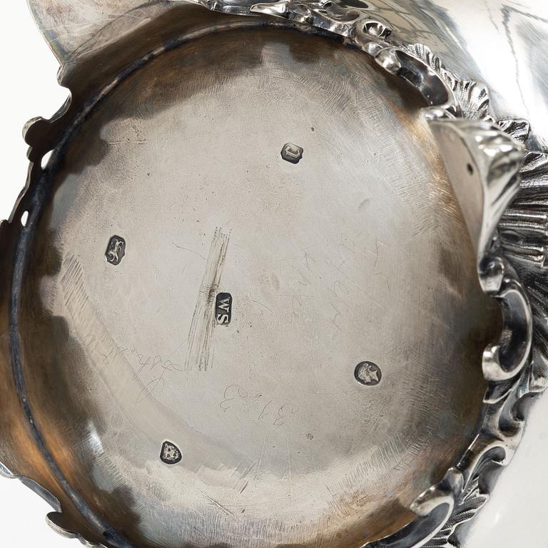 A four piece silver tea and coffee service, William Southey, London, England, 1858-59.