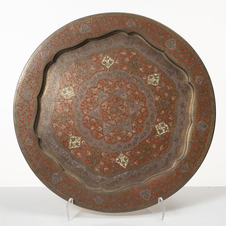 Fat, silver and enamelled copper, Kashmir, north India, circa 1900.