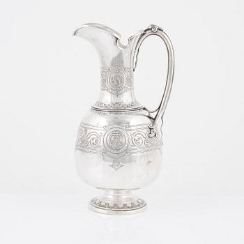 A silver jug, M Christesen Denmark, 1895.