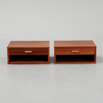 A pair of rosewood veneered coffee tables, 1960's/70's.