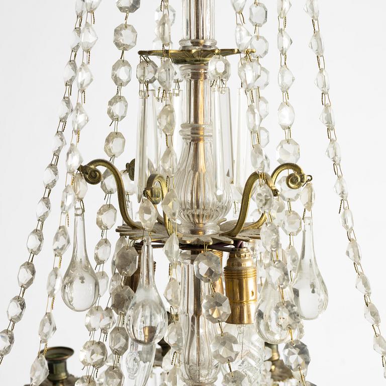 Ljuskrona, oskariansk, sent 1800-tal.