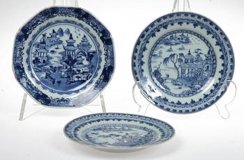 ASSIETTER, 25 st, porslin, Kina, 1700-tal.