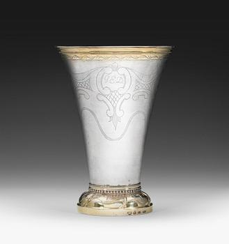 BÄGARE, silver. Erik Ernander Uppsala 1799. Höjd 21,5 cm. Vikt 460 g.