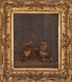 DAVID TENIERS, kopia efter, olja på pannå, bär signatur,1800-tal.