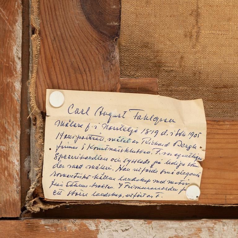 CARL AUGUST FAHLGREN, olja på duk, ej signerad.