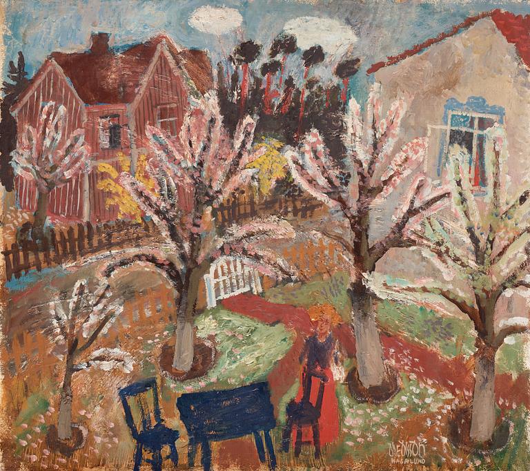 Olle Olsson-Hagalund, Blommande fruktträd.