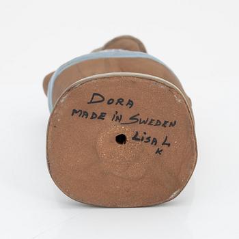 Lisa Larson, figurin, stengods, "Dora", ur serien "ABC-flickorna", Gustavsberg.