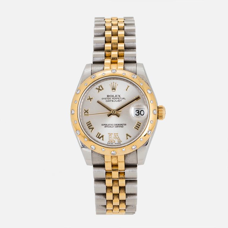 ROLEX, Oyster Perpetual, Datejust, Chronometer, wristwatch, 31 mm.