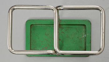 PARAPLYSTÄLL, krom och gjutjärn. 1930-40-tal.