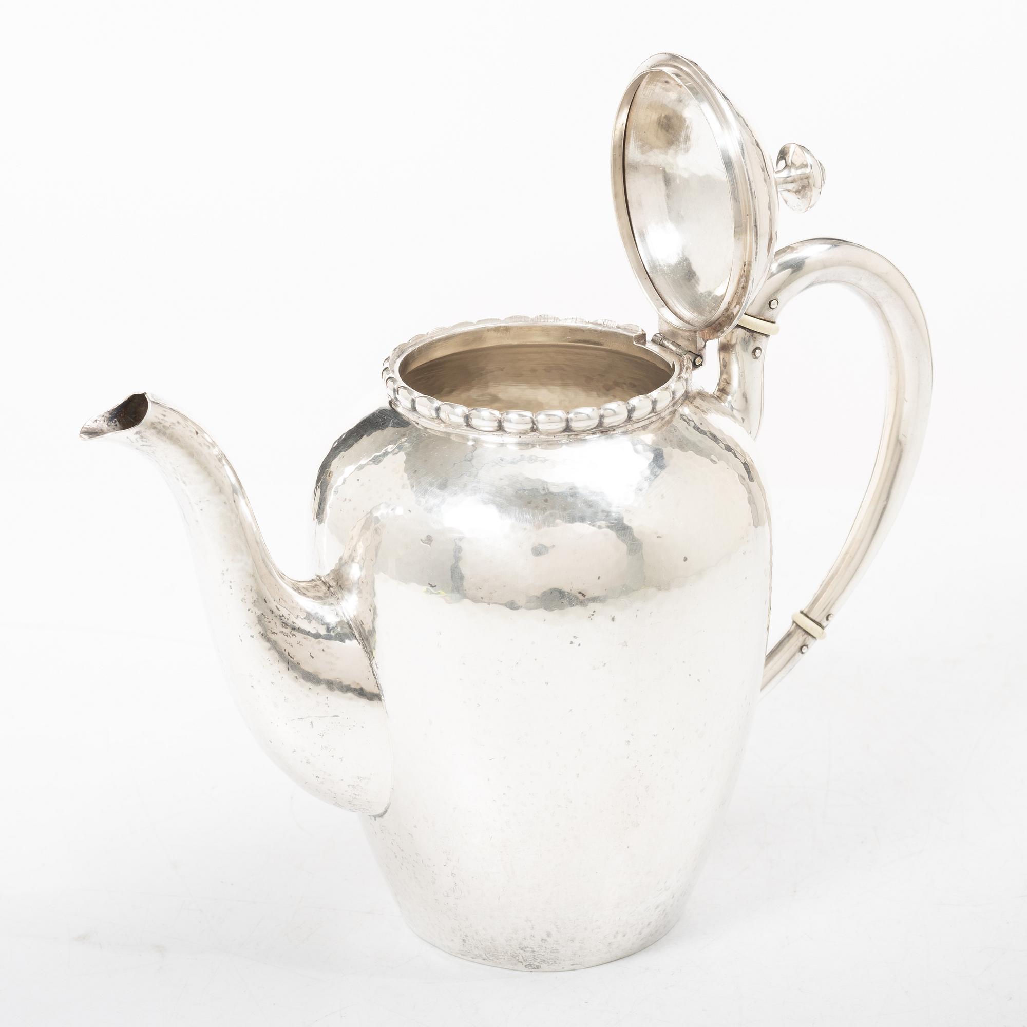 Karl Anderson, Coffee pot, silver, Stockholm 1918.