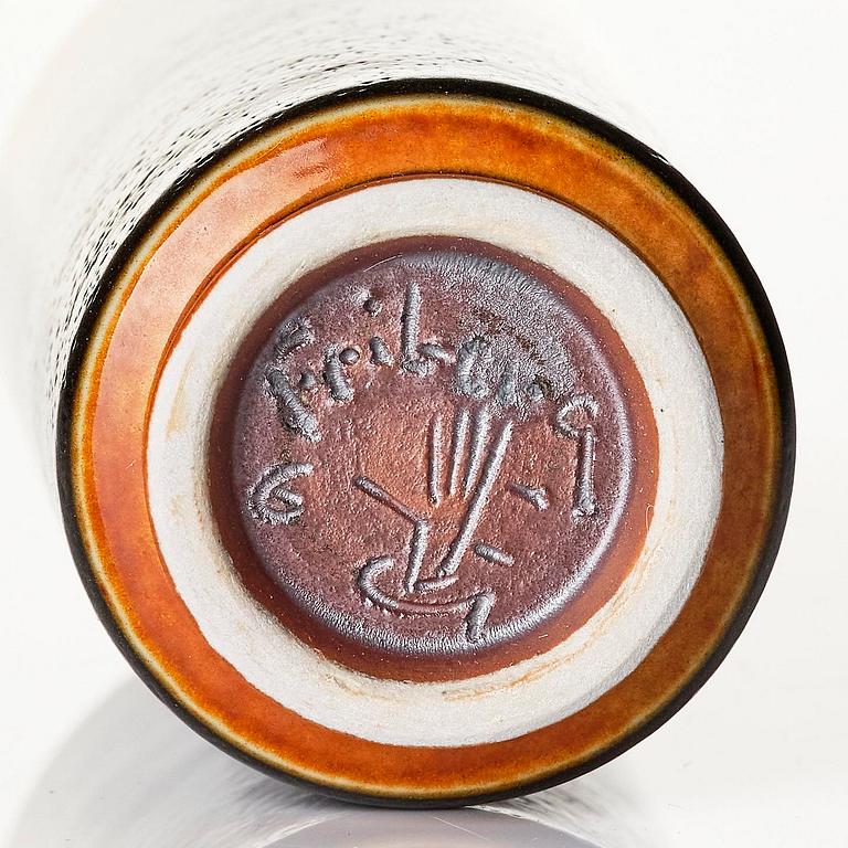 Berndt Friberg, a teak casket with 24 stoneware miniatures, Gustavsberg Studio, Sweden.