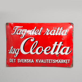 EMALJSKYLT, "Cloetta", 1940/50-tal.