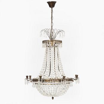 An Empire style chendelier, mid/secnd half of the 20th century.