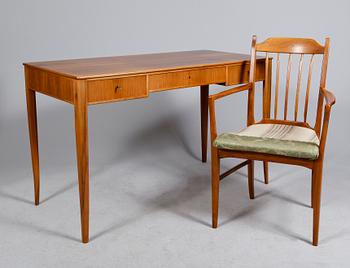 SKRIVBORD OCH STOL, Carl Malmsten, 1900-talets mitt.