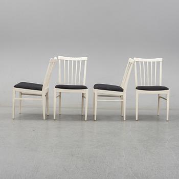 Carl Malmsten, A dining table with four chairs, Bodafors 1960's.