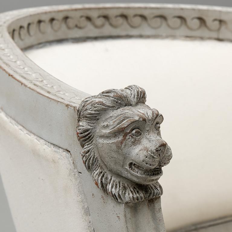 KARMSTOL, sengustaviansk stil, modern tillverkning.