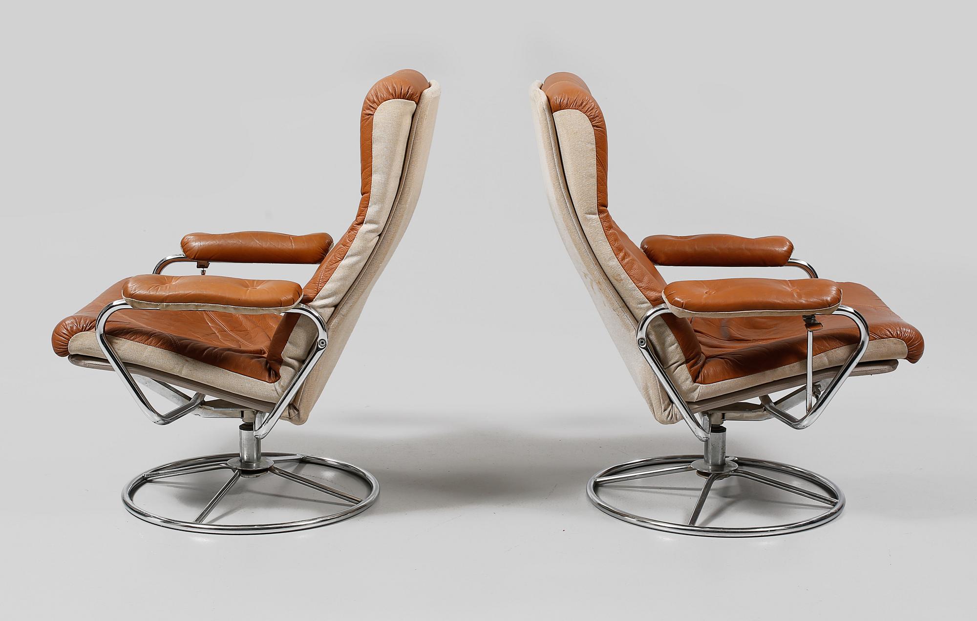 FÅTÖLJER, ett par, Sverige, 1960/1970-tal.
