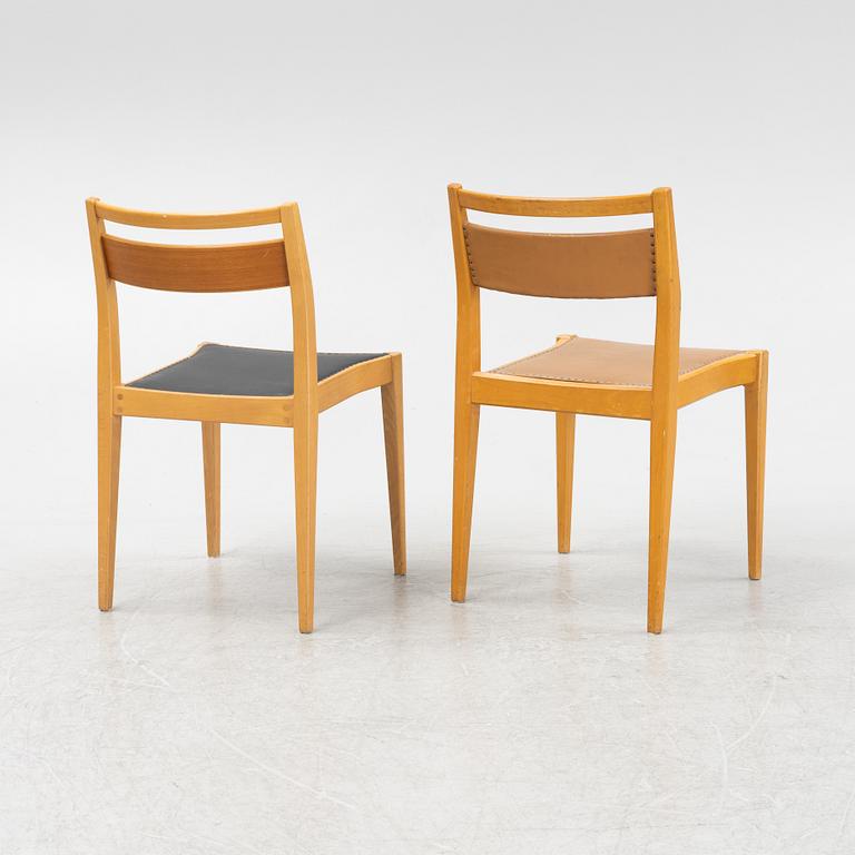 Axel Larsson, a set of five chairs, model "8-107", Svenska Möbelfabrikerna Bodafors, 1950-60s.