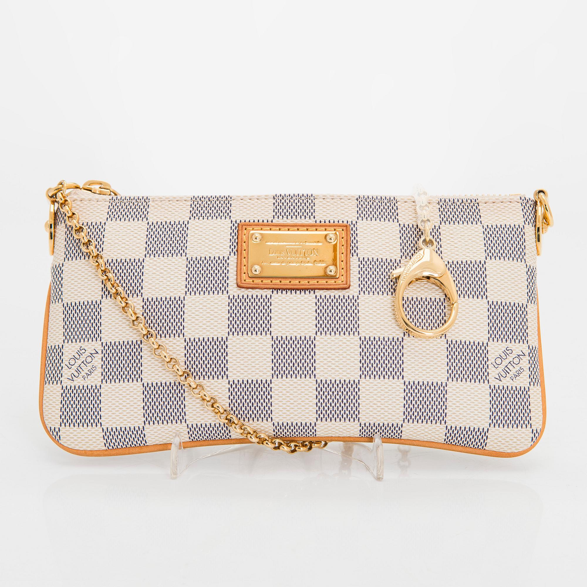 Louis Vuitton, a Damier Azur 'Milla MM Pochette' bag.