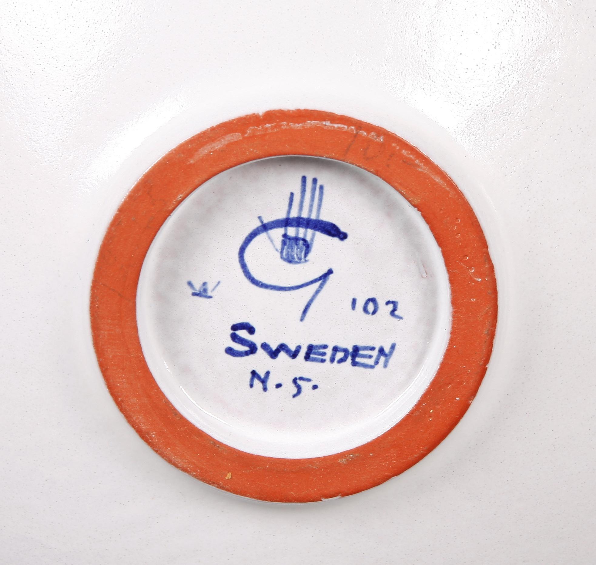 SKÅL samt FAT, fajans, Stig Lindberg, Gustavsberg.